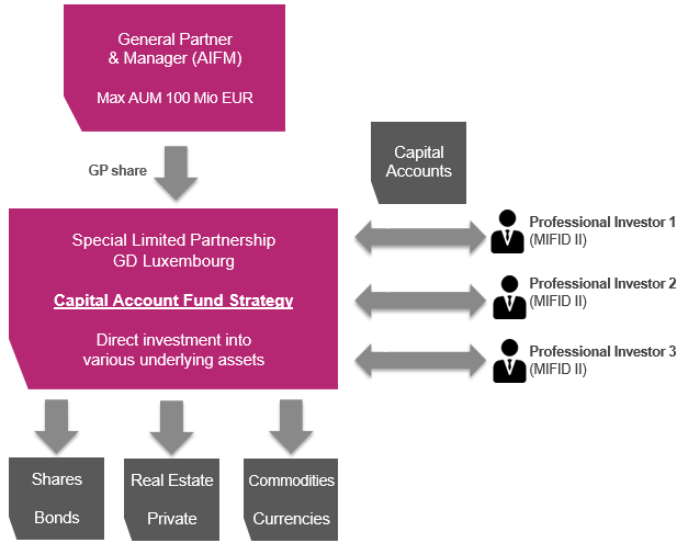 Capital account fund strategy flow chart