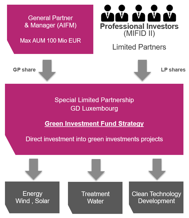 Green investment fund strategy flow chart